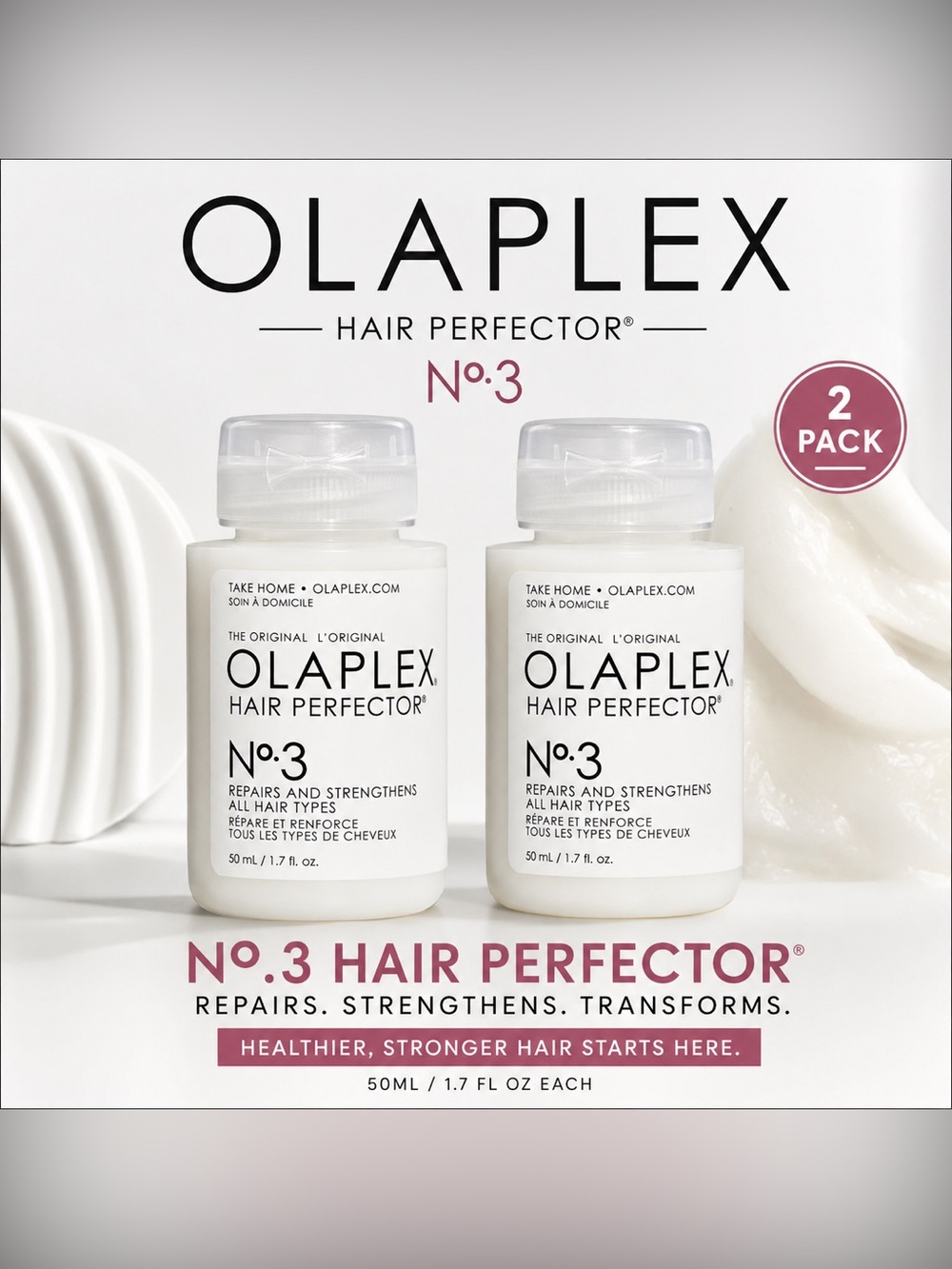 2-Pack Olaplex No. 3 Hair Perfector 50ml Treatment Duo NEW & Sealed